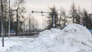По всей Польше шел снег