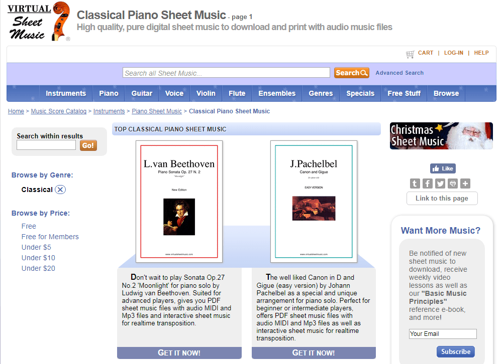 Сборник содержит партитуры как для классических, так и для современных музыкальных композиций