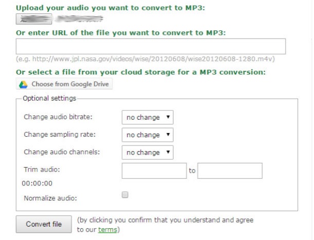 Измените AMR на MP3 с помощью онлайн-конвертера музыки